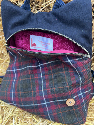 Reversible Tartan Backpack | Blackdown Hills