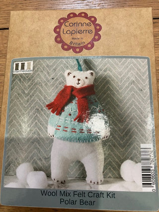 Corinne Lapierre: Polar Bear Wool Mix Felt Craft Kit